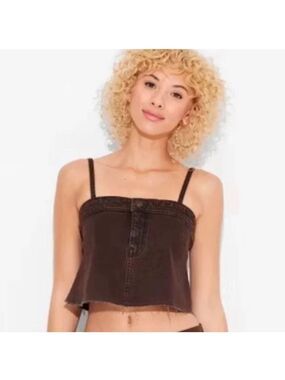 Target Women's Dark Brown Denim Tank Top
